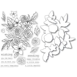 Open Studio Clear Stamp & Die Set - Rose Bouquet CL5241-D