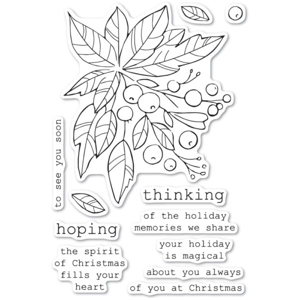 Open Studio Clear Stamp Set - Holiday Greenery CL5244