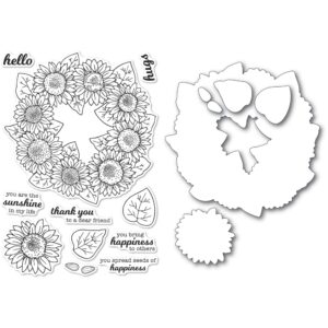 Open Studio Clear Stamp & Die Set - Sunflower Wreath CL5253-D