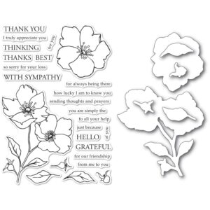Open Studio Clear Stamp & Die Set - Wild Rose Stem CL5258-D