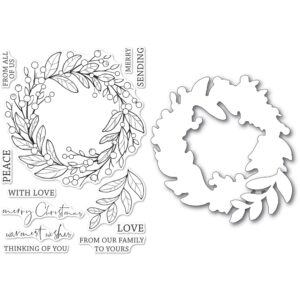 Open Studio Clear Stamp & Die Set - Berry Wreath CL5260-D