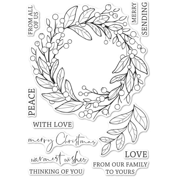 Open Studio Clear Stamp Set - Berry Wreath CL5260