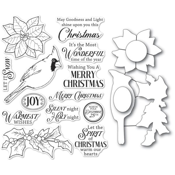Open Studio Clear Stamp & Die Set - Spirit of Christmas CL5261-D