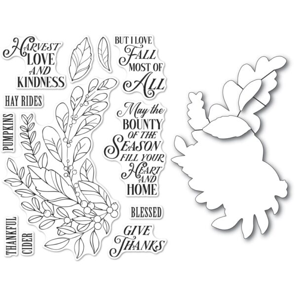 Open Studio Clear Stamp & Die Set - Harvest Love & Kindness CL5262-D
