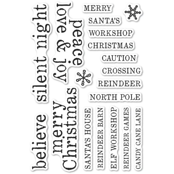 Open Studio Clear Stamp Set - Christmas Tiles CL5263