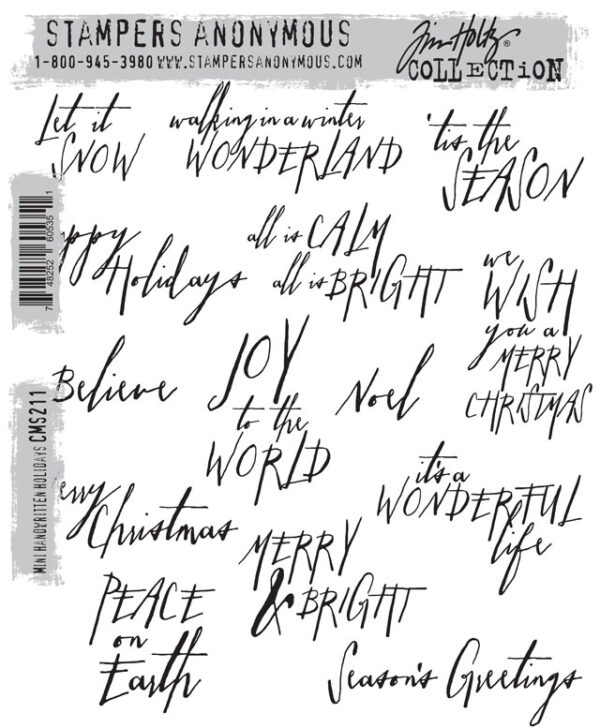Tim Holtz® Stampers Anonymous Cling Mount Sets -- Mini Handwritten Holidays