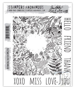Tim Holtz® Stampers Anonymous Cling Mount Sets -- Botanical Sketch CMS216