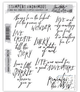 Tim Holtz® Stampers Anonymous Cling Mount Sets -- Handwritten Thoughts CMS218