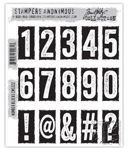 Tim Holtz® Stampers Anonymous Cling Mount Sets -- Number Blocks CMS222