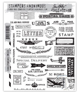 Tim Holtz® Stampers Anonymous Cling Mount Sets -- Correspondence CMS225