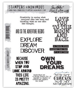Tim Holtz® Stampers Anonymous Cling Mount Sets -- Life Quotes CMS227