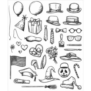 Tim Holtz® Stampers Anonymous Cling Mount Sets -- Crazy Things CMS237