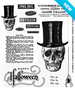 Tim Holtz® Stampers Anonymous Cling Mount Sets -- Undertaker CMS240