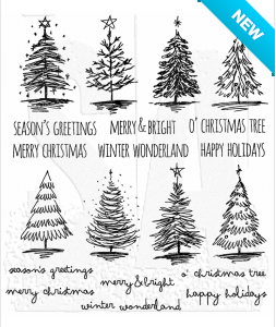 Tim Holtz® Stampers Anonymous Cling Mount Sets -- Scribbly Christmas CMS249