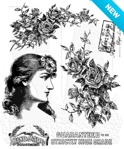 Tim Holtz® Stampers Anonymous Cling Mount Sets -- Lady Rose CMS255