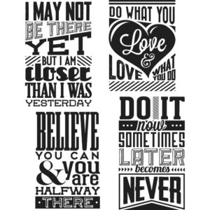 Tim Holtz® Stampers Anonymous Cling Mount Sets -- Motivation 3 CMS291