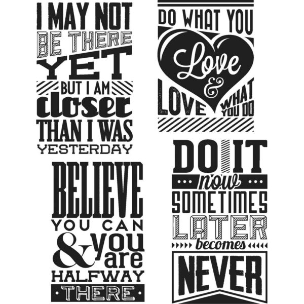 Tim Holtz® Stampers Anonymous Cling Mount Sets -- Motivation 3 CMS291