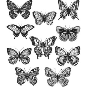 Tim Holtz® Stampers Anonymous Cling Mount Sets -- Flutter CMS294