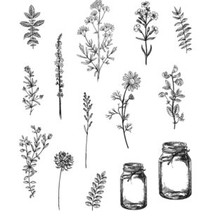 Tim Holtz® Stampers Anonymous Cling Mount Sets -- Flower Jar CMS297