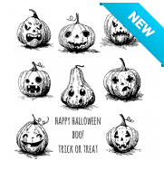 Tim Holtz® Stampers Anonymous Cling Mount Sets -- Pumpkinhead CMS309