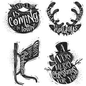 Tim Holtz® Stampers Anonymous Cling Mount Sets -- Carved Christmas 3 CMS315