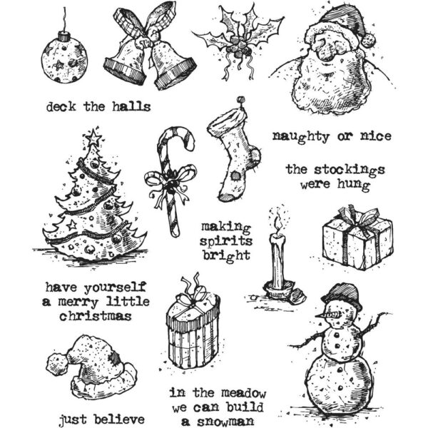 Tim Holtz® Stampers Anonymous Cling Mount Sets -- Tattered Christmas CMS318