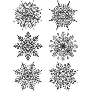Tim Holtz® Stampers Anonymous Cling Mount Sets -- Swirly Snowflakes CMS319