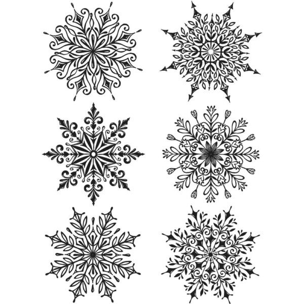 Tim Holtz® Stampers Anonymous Cling Mount Sets -- Swirly Snowflakes CMS319