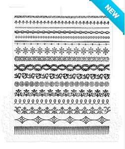 Tim Holtz® Stampers Anonymous Cling Mount Sets -- Ornate Trims CMS326