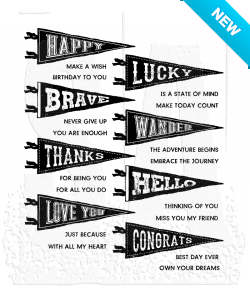 Tim Holtz® Stampers Anonymous Cling Mount Sets -- Pennants CMS330