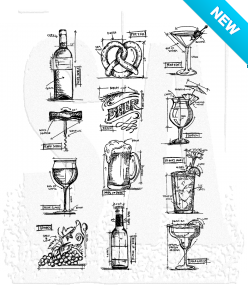 Tim Holtz® Stampers Anonymous Cling Mount Sets -- Mini Blueprints 10 CMS336
