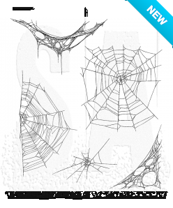 Tim Holtz® Stampers Anonymous Cling Mount Sets -- Tangled Webs CMS346