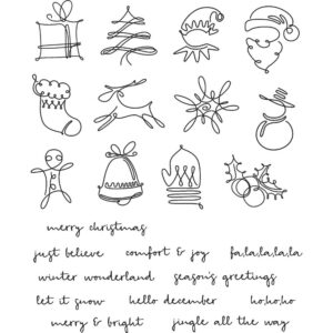 Tim Holtz® Stampers Anonymous Cling Mount Sets -- December Doodles CMS355