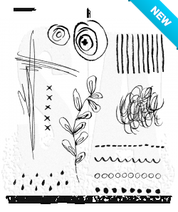 Tim Holtz® Stampers Anonymous Cling Mount Sets -- Media Marks 2 CMS363