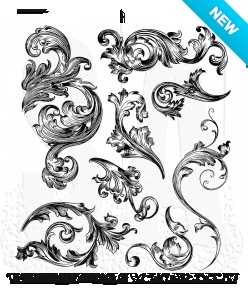 Tim Holtz® Stampers Anonymous Cling Mount Sets -- Scrollwork CMS367