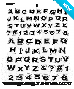 Tim Holtz® Stampers Anonymous Cling Mount Sets -- Blockprint CMS370
