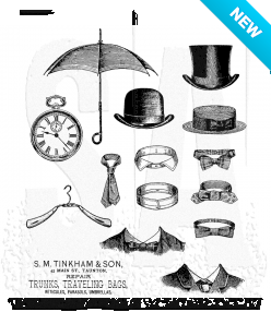 Tim Holtz® Stampers Anonymous Cling Mount Sets -- Distinguished CMS371