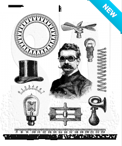 Tim Holtz® Stampers Anonymous Cling Mount Sets -- The Professor CMS373