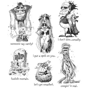 Tim Holtz® Stampers Anonymous Cling Mount Sets -- Monster Reunion CMS381
