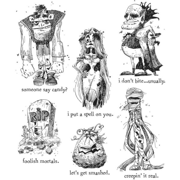Tim Holtz® Stampers Anonymous Cling Mount Sets -- Monster Reunion CMS381