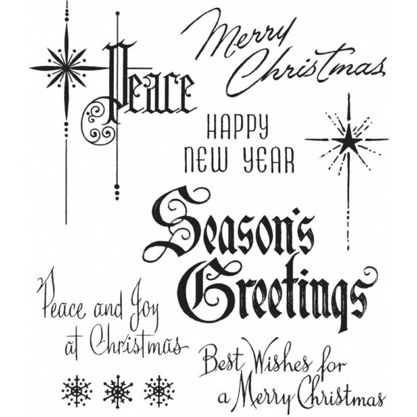 Tim Holtz® Stampers Anonymous Cling Mount Sets -- Christmastime 2 CMS389