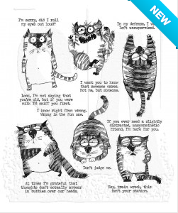 Tim Holtz® Stampers Anonymous Cling Mount Sets -- Snarky Cat CMS392