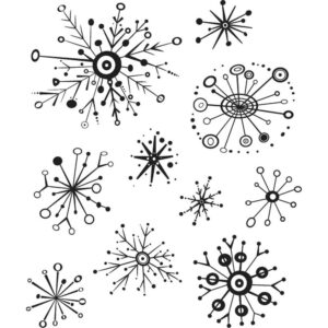 Tim Holtz® Stampers Anonymous Cling Mount Sets -- Retro Flakes CMS417