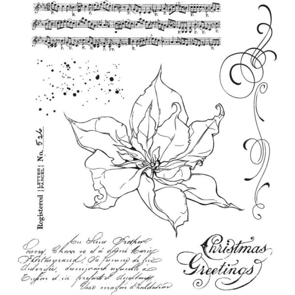 Tim Holtz® Stampers Anonymous Cling Mount Sets -- The Poinsettia CMS426