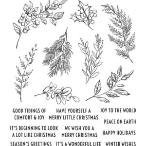 Tim Holtz® Stampers Anonymous Cling Mount Sets -- Sketch Greenery CMS429
