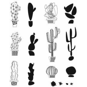 Tim Holtz® Stampers Anonymous Cling Mount Sets -- Mod Cactus CMS431
