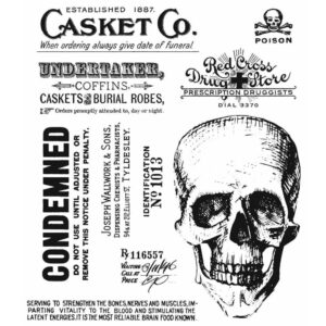 Tim Holtz® Stampers Anonymous Cling Mount Sets -- Rest in Peace CMS435