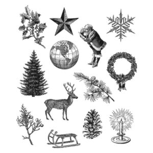 Tim Holtz® Stampers Anonymous Cling Mount Sets -- Holiday Things CMS441