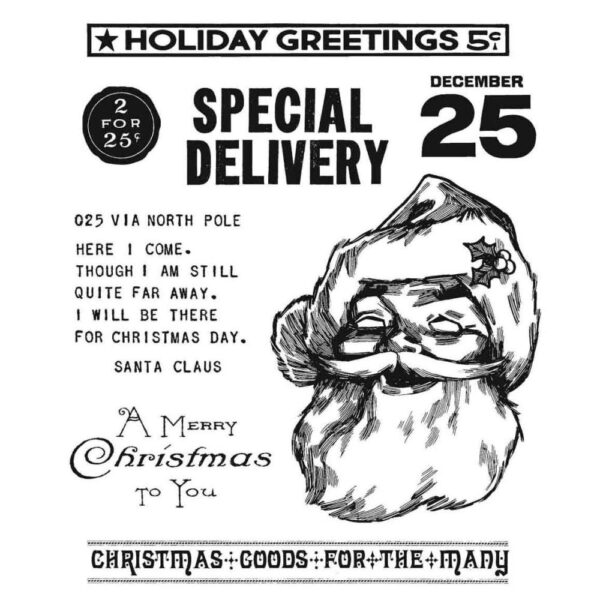 Tim Holtz® Stampers Anonymous Cling Mount Sets -- Jolly Santa CMS442