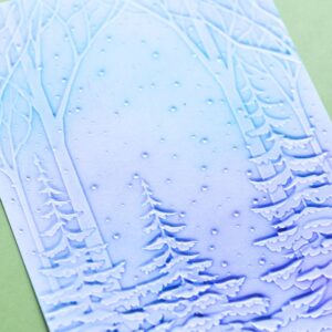 Memory Box Snowy Forest 3D Embossing Folder EF1010